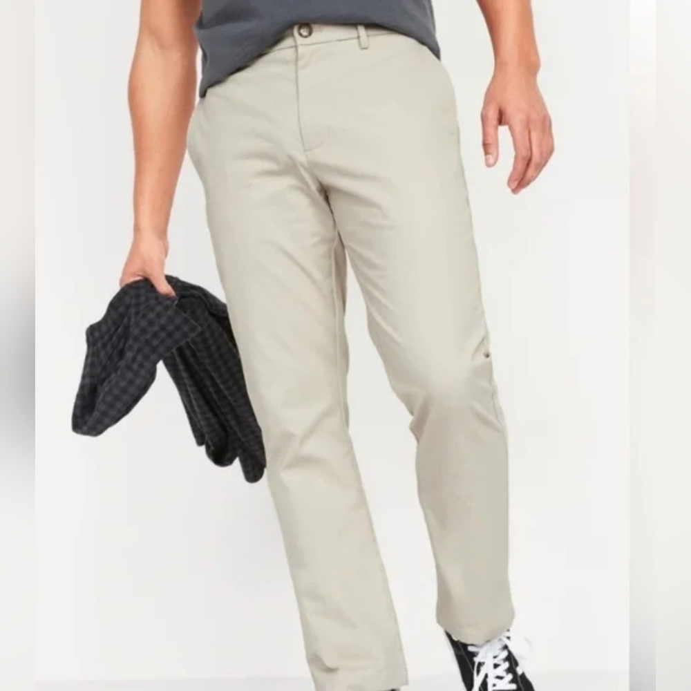 Old Navy Men's Beige Athletic Tapered Pants - 38x32